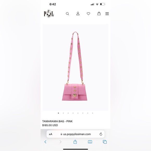 Poppy Lissiman Pink Tamarama Bag seashell detail - Picture 2 of 8